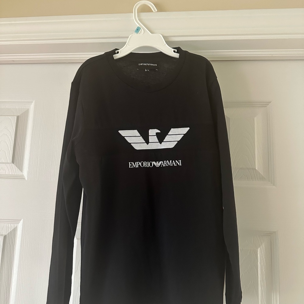 Emporio Armani Black Long Sleeve Tee